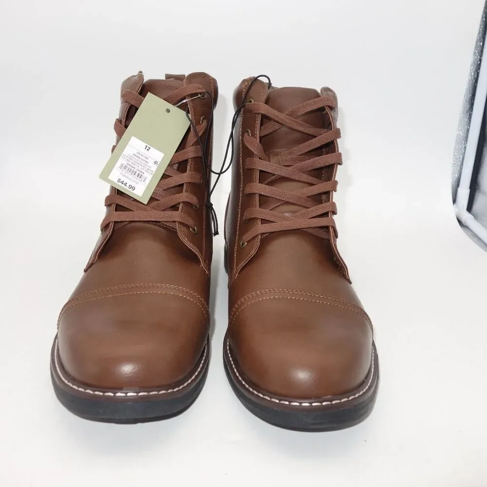 NEW Goodfellow & Co Men's 12 Brown Jeffery Combat Lace Up Boots